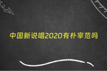 中国新说唱2020有朴宰范吗