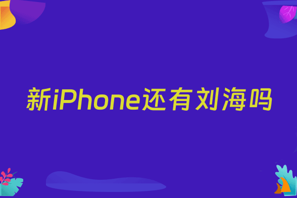 新iPhone还有刘海吗